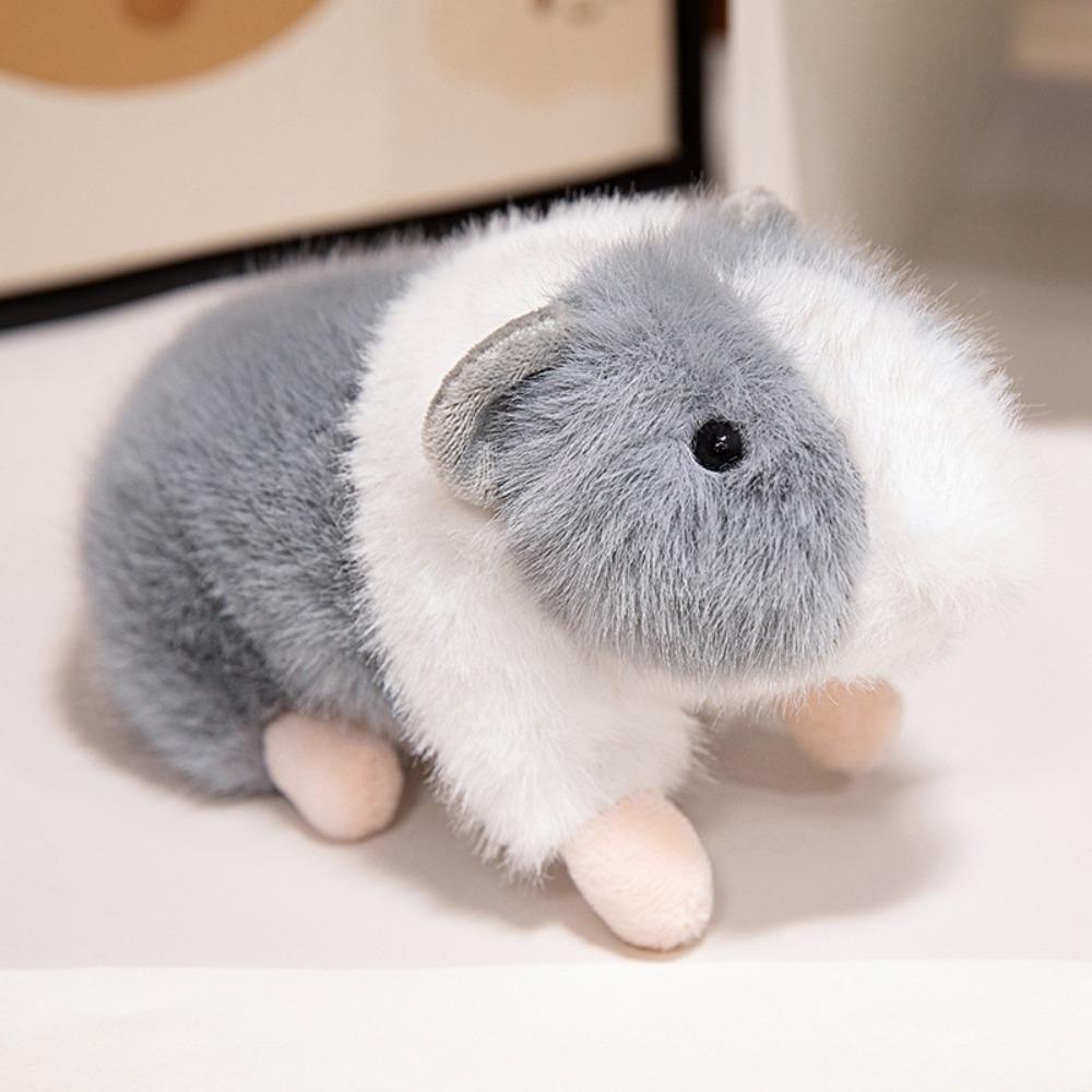 Simulation Guinea Pig Plush Toys Soft Pig Plush Throw pillow Kids Playing Supplies 15cm серый