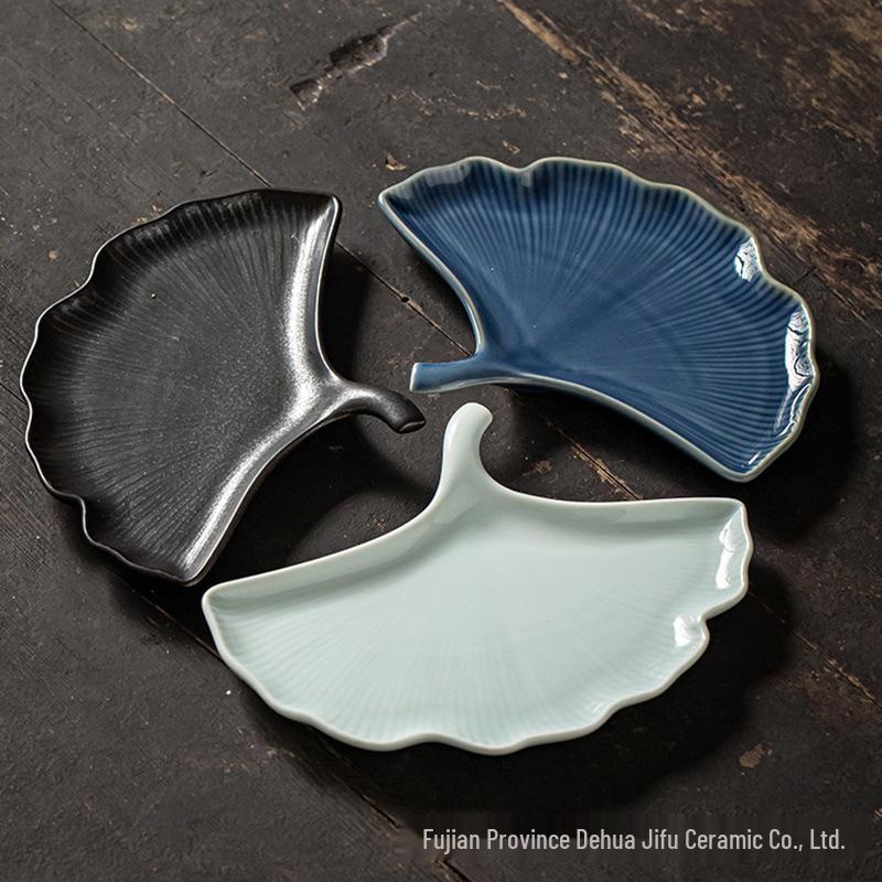 Retro Zen Chinese Ceramic Plate for Tea, Dessert, Snacks, and Nuts - Ideal for Wedding Table Settings