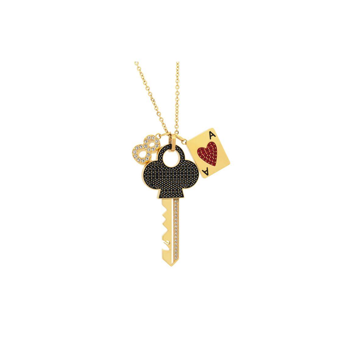 Swarovski Key Poker Creative Necklace Women necklace 5455025 Gold Plated,F