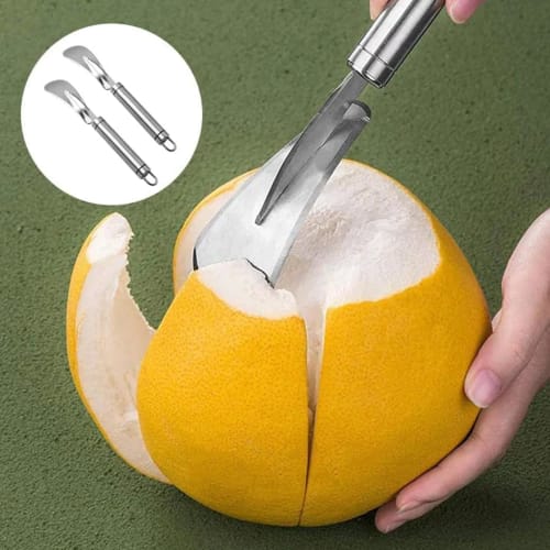 Stainless Steel Citrus Peeler, Grapefruit Peeler, Lemon Peeler, Orange Peeler, Quick Peeling, Easy and Safe, Hand Protection, Rust-proof, Lightweight,
