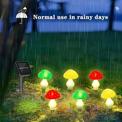 Creative Solar Mushroom Lights Outdoor LED Garden Lamp Waterproof Pathway Landscape Lights for Home Patio Lawn Christmas Decor