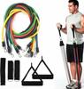 11 Pcs/Set Resistance Tubes Gym Fitness Exercise Workout Handles Yoga Bands