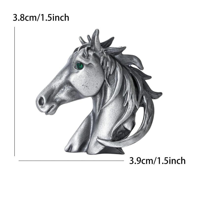 Luxury Versatile Rhinestone Horse Head Brooches For Women Animal Pins Casual Party Friends Accessories Fashion Jewelry Gifts