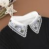New Fake Collar Shirt Women White Lapel Ruffles Stand False Collar Woman Girls Detachable Collar Lace Removable Half Shirt