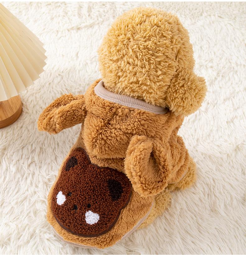 Winter Dog Clothing With Plush And Thickened Small Dog Pet Clothing