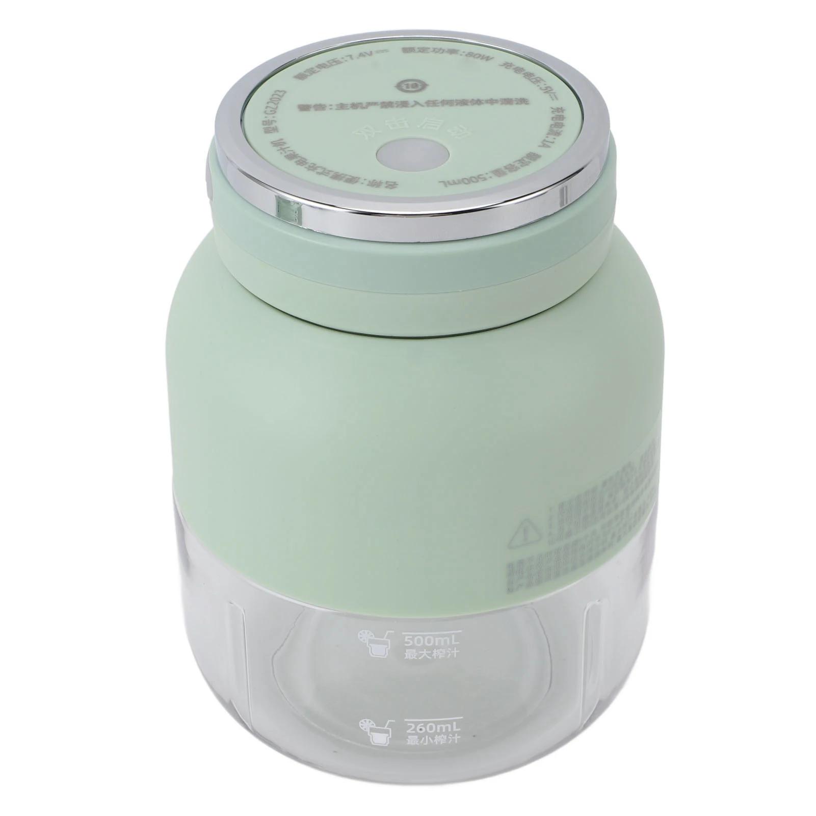 

0.8L Portable Small Vegetable Fruit Juicer Household Juicer With Water Bottle For Outdoor Camping Travel Kitchen tools зелений