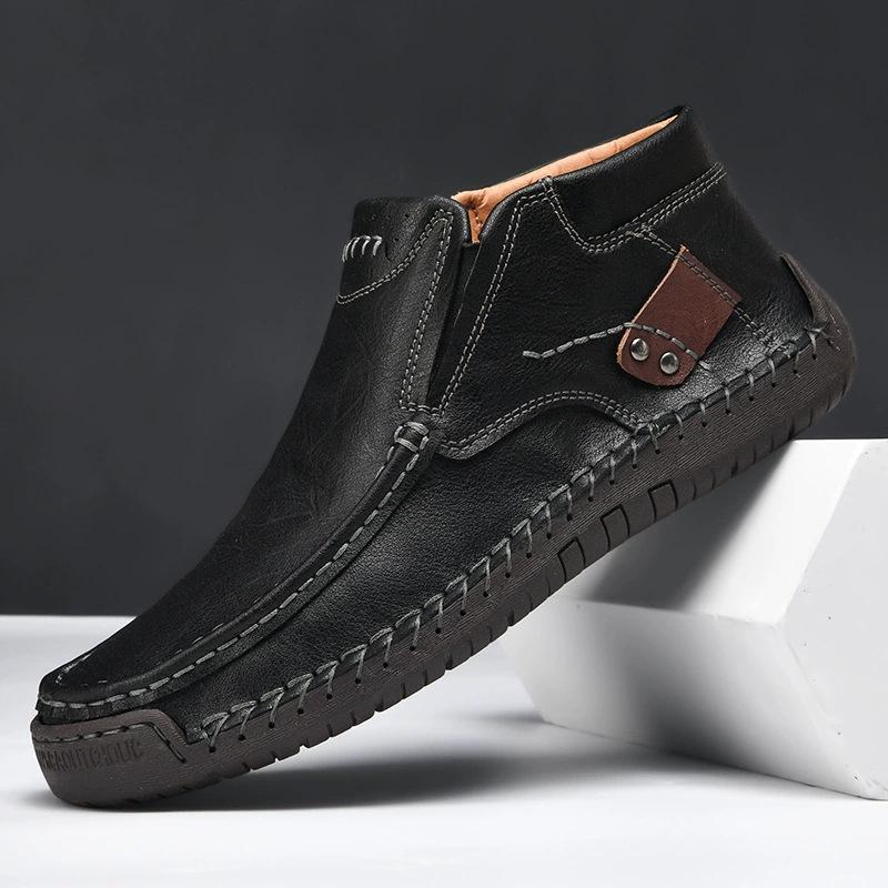 9916 Men's Shoes Outdoor Casual Shoes One-pedal Flat-soled Handmade Leather Shoes Spring Low-top Large-size Loafer Cowhide Surface
