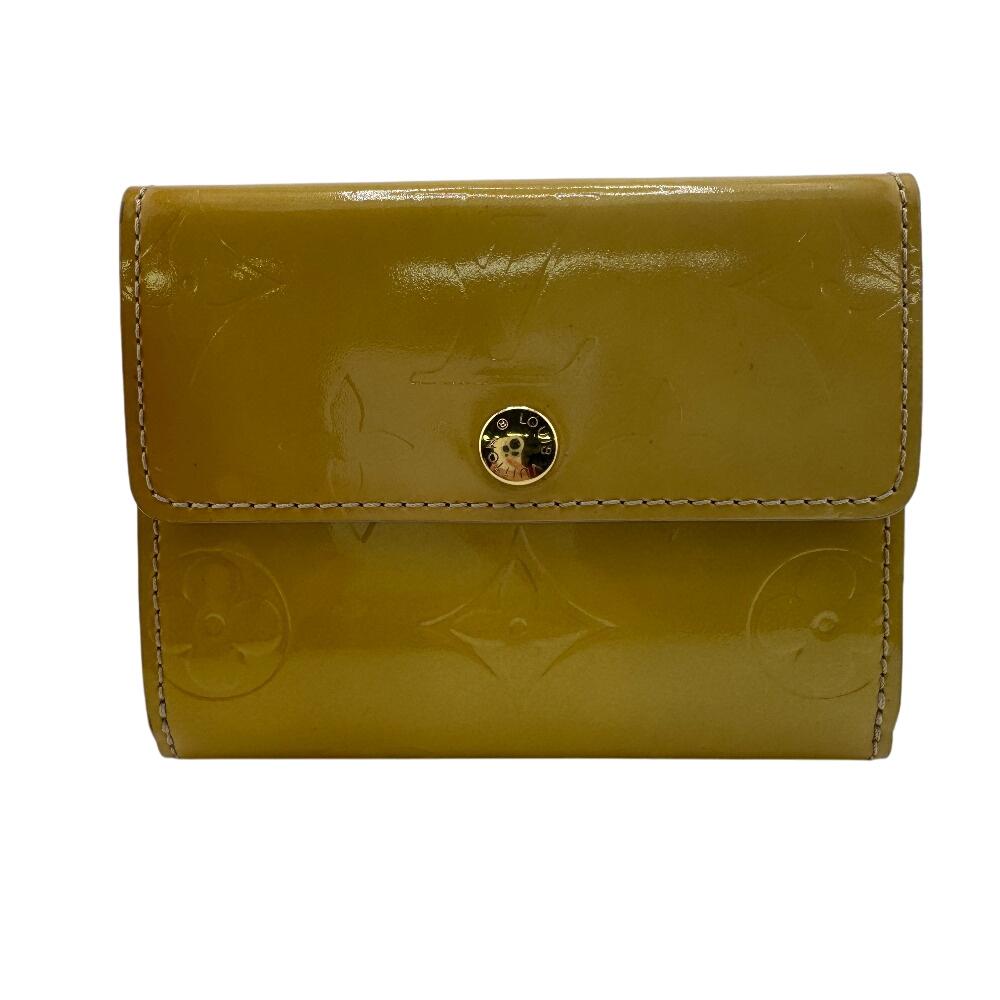LOUIS VUITTON M91355 Vernis Monogram Ludlow Coin case yellow Monogram Women Used