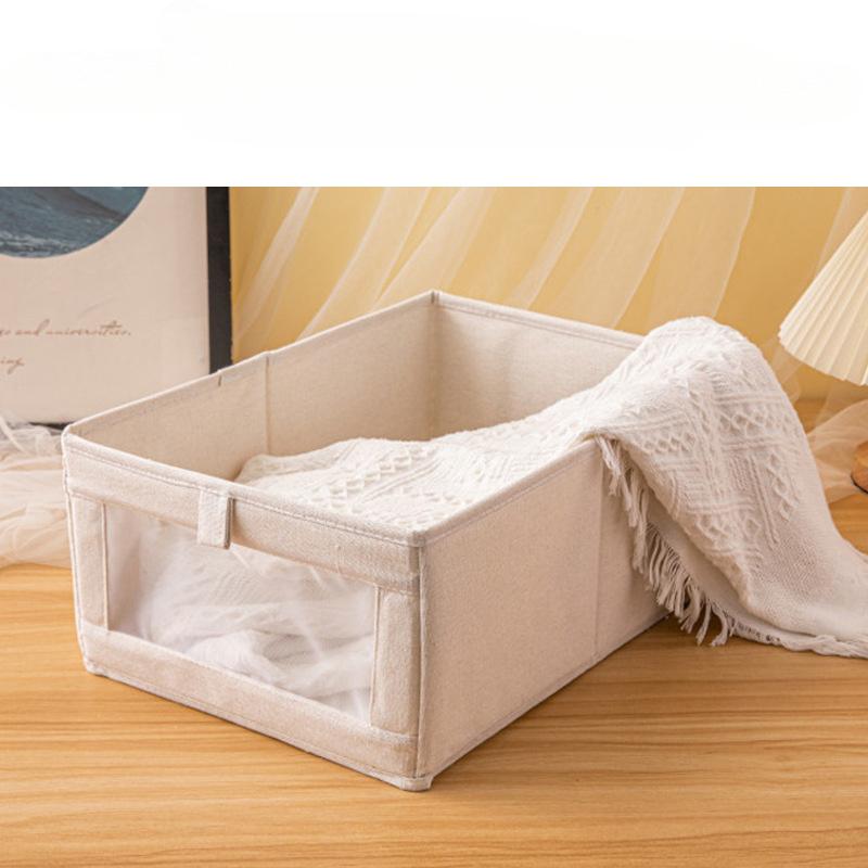 3 Stück/1 Stück Sichtfenster Schubladenstil Kleideraufbewahrungsbox, Büroaufbewahrungsbox, Dokumentenaufbewahrungsbox, Faltbare Organisationsbox