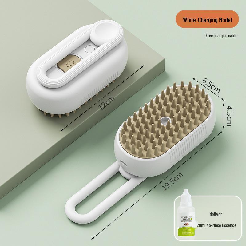 Pet Spray Massage & Steam Comb for Cats & Dogs - Removes Floating Hair Without Bathing