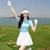 Damen Kurzarm Poloshirts Sportrock Set Schnelltrocknend Atmungsaktiv Tennis Outfit Damen