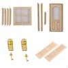 1/12 Dollhouse Miniature Simulation Unpainted Shutters Kids Hand Projects