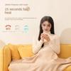Foldable Wearable USB Heating Blanket 3 Modes Heated Throw Blanket Electric Warm Body Shawl  Home