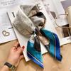 Luxury Design Summer 70Cm Print Square Scarf Women’S Breathable Silk Bandanna Luxury Female Neckerchief Fashion Hijab Lady Decor