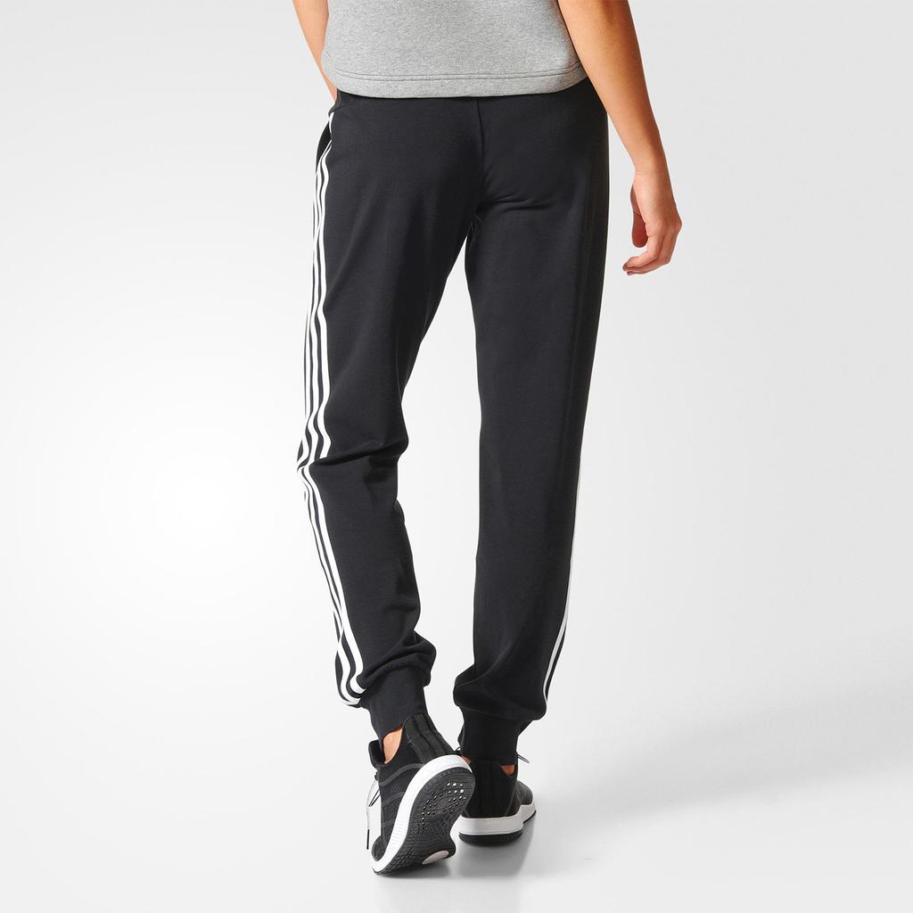 Adidas Three Stripe Slim Fit Breathable Knitted Sports Pants Women Bottoms S97115