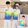 Men's & Women's Casual Summer Tracksuit - Short Sleeve, Outdoor Running & Taekwondo Coach Wear, Printed Two-Piece Set