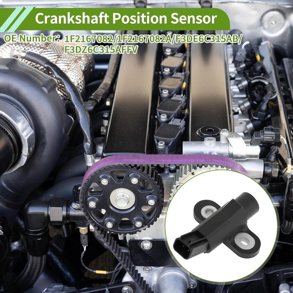 No.1F2167082 Crankshaft Position Sensor for Ford for Ranger 3.0L 99-08 Sturdy Black Engine Crank CKP Sensor Metal Plastic 1 Pc