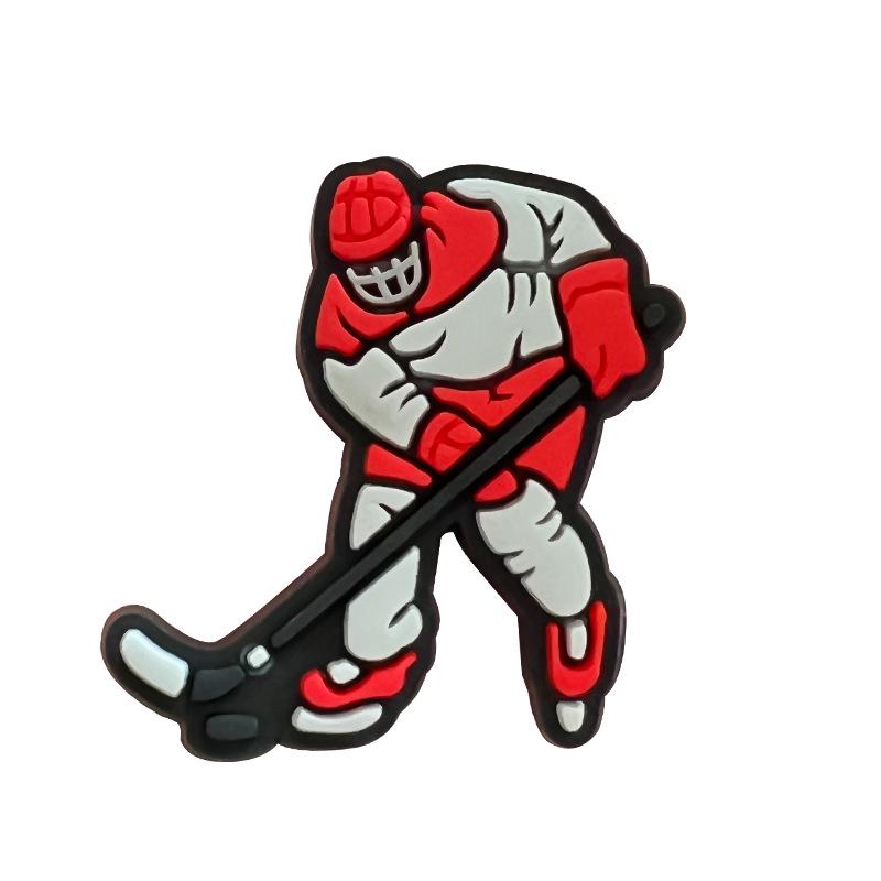 International Ice Hockey Student Pen Holder with Detachable Soft Rubber PVC Decoration
