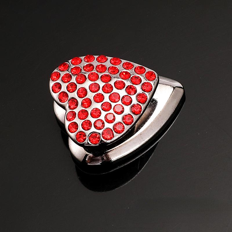 Auto Herz Diamant Haken Strassbesetzt Dekor Hängender Halter Innenraum Armaturenbrett Klebehaken Bling Kristall Autozubehör