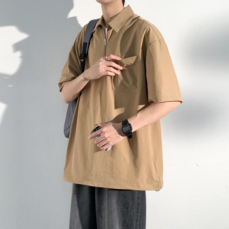 Men's Lightweight Outdoor Half-Zip Polo Shirt