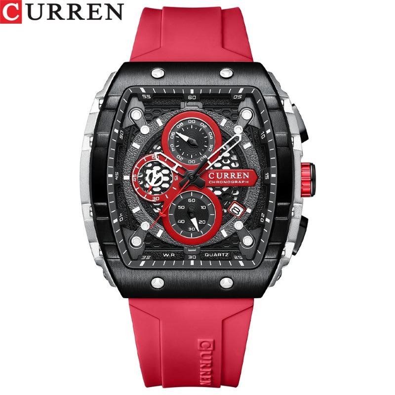 CURREN Men's Waterproof Six-Pin Quartz Calendar Tape Men's Watches Men's Watches