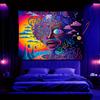 VIKAMA Surreal Starry Sky Tapestry Gradient Illusion Living Room Bedroom Art Studio Fantasy Human Face Room Tapestry