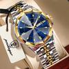 POEDAGAR Top Fashion Man Clock Business Waterproof Luminous Date Week Wristwatch Quartz Stainless Steel Casual Watches