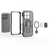For Xiaomi 17 Case Rotatable Ring Kickstand PC + TPU Shockproof Phone Cover