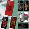 Samurai Oni Mask Case For OPPO Reno 13 F 12 12F 11 8T 7 8 10 Pro OPPO Find X8 X6 Pro X3 X5 Lite Phone Cover