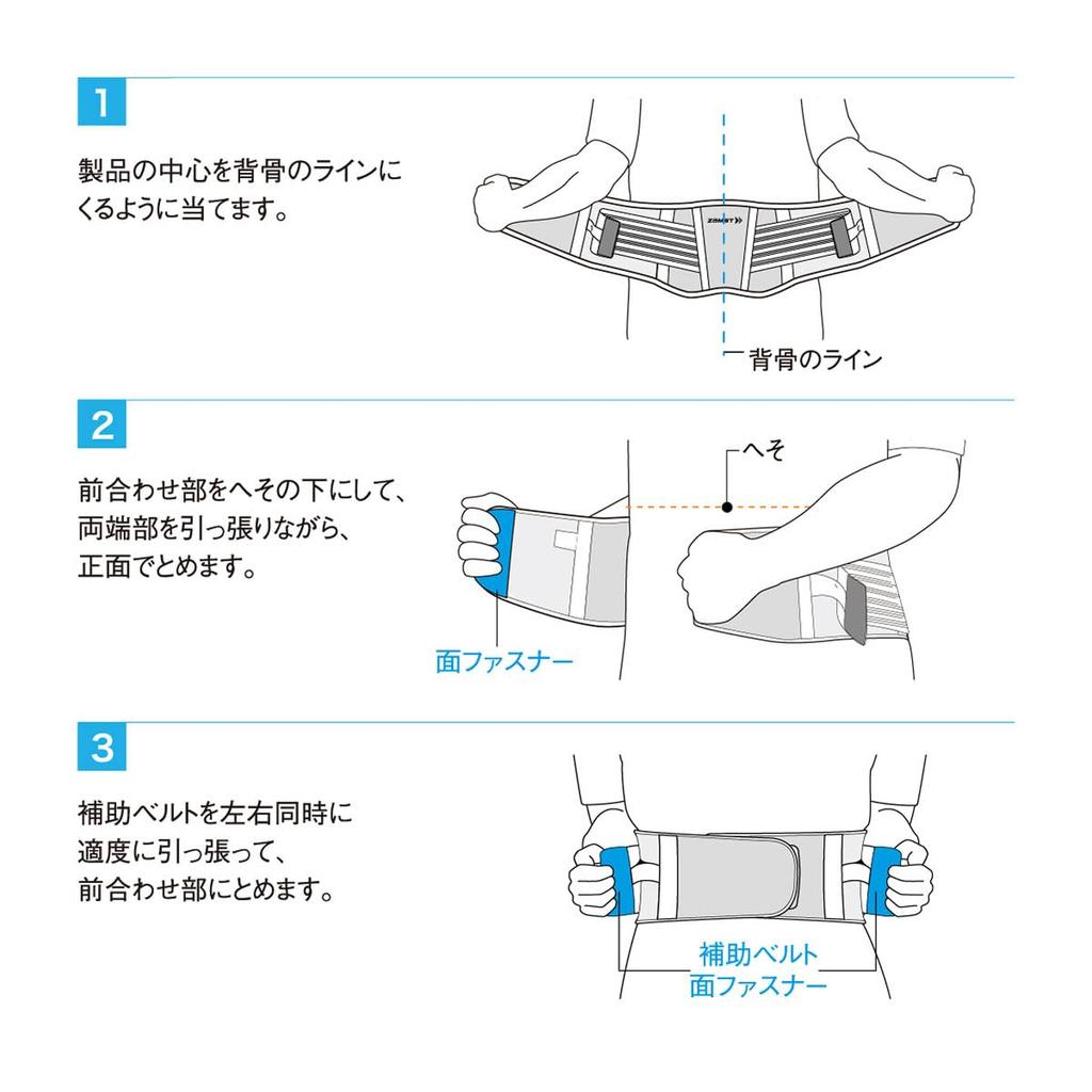 ZAMST ZW-5 Waist Support Belt for All Sports and Everyday Use, Black, Size M, 383502