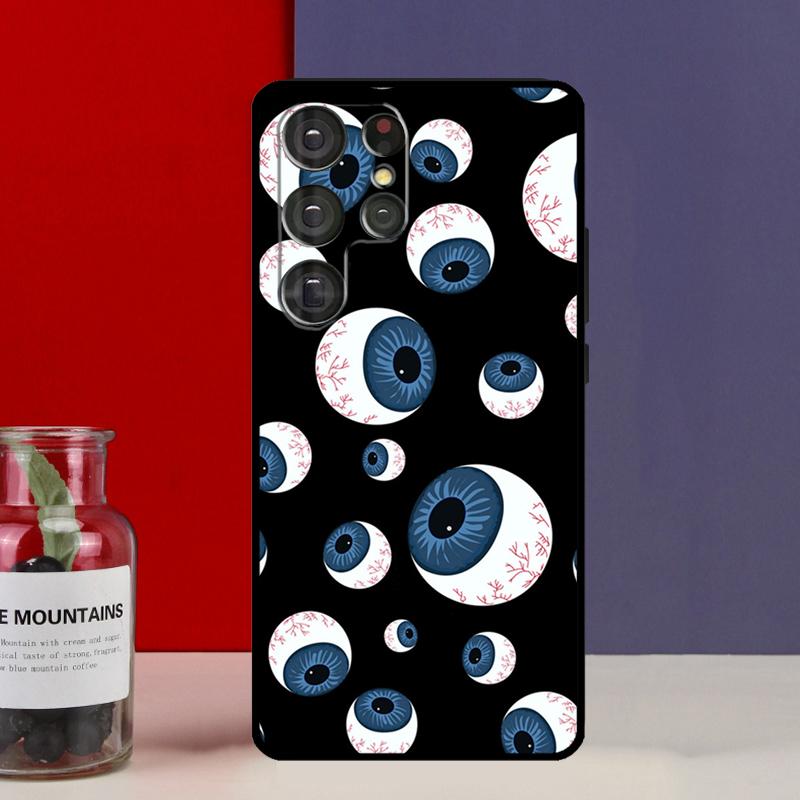 Crazy Eyeball Pattern Funda Case For Samsung Galaxy S25 Ultra S9 S10 S20 S22 Plus S21 FE S23 S24 Ultra Phone Cover