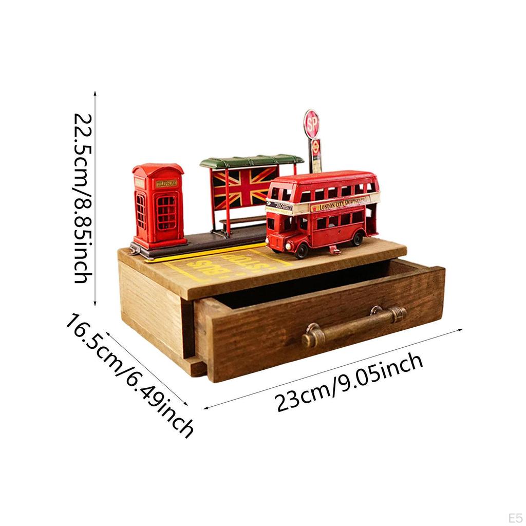 Vanity Storage Box Organization Makeup Farmhouse Wood Desk Organizer Drawer