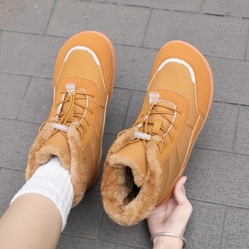 Women's Plush Lined Mid-Calf Snow Boots - Non-Slip, Thickened for Winter Hiking