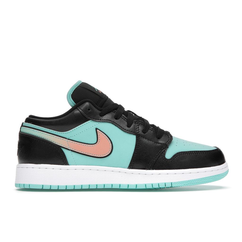 Air Jordan 1 Low SE GS Tropical Twist Kinder-Sneaker Türkis Schwarz CV9844-301