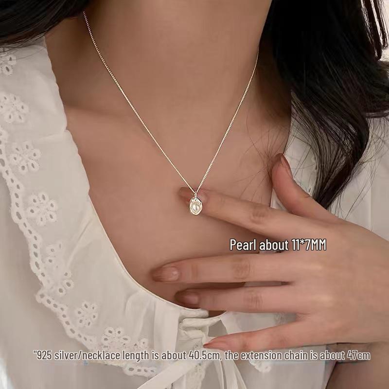 

Новое жемчужное ожерелье 2024: Посеребренный 925 пробы, Модный весенний нишевый дизайн для женщин