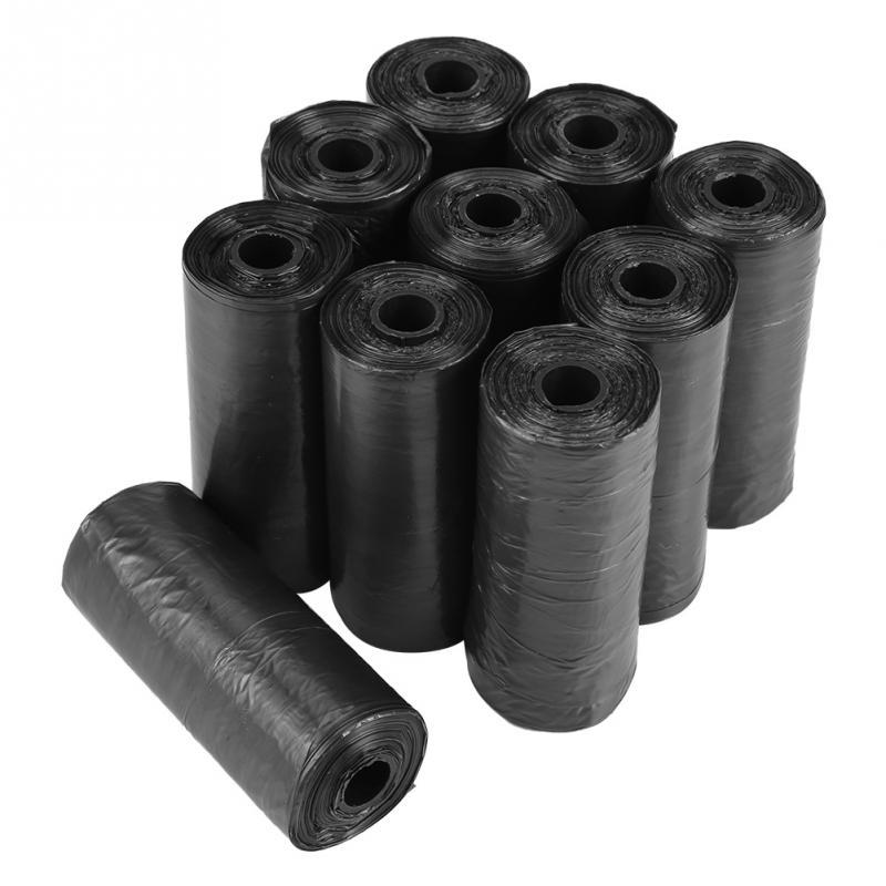 10 Rolls/150Pcs Plastic Pet Dog Waste Bags 33 * 22cm  Trash Cleaning Bag