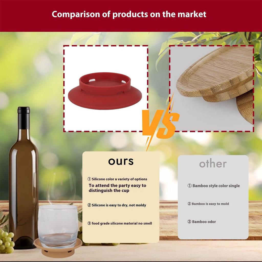 Wine Glass Charcuterie Topper Silicone Cup Top Cover Appetizer Board Wine Glass Topper For Party Hostesses Home Entertainers