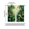 2pc,  Spring Window Curtain jungle plants Versatile Polyester,Without Electricity Birthday Party Use for Indoor Celebrations,