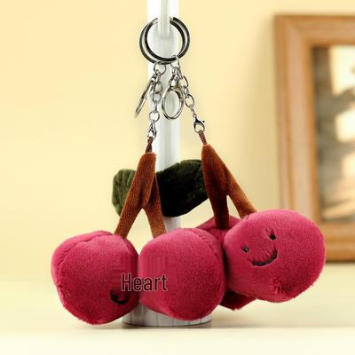Cherry Plush Keychain Doll - Cute Backpack Ornament