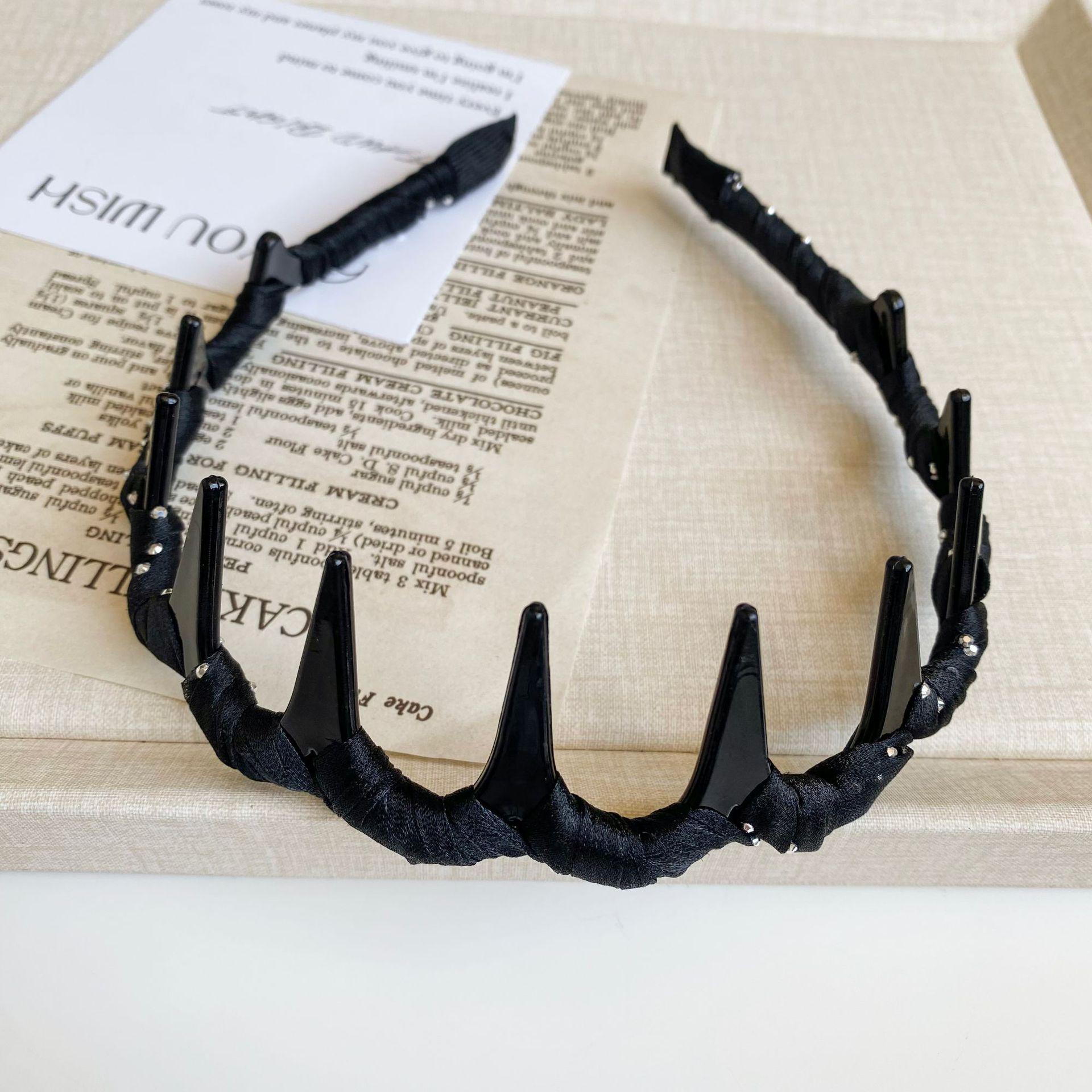 

Корейская повязка на голову со звездами и стразами - элегантный аксессуар для волос из смолы