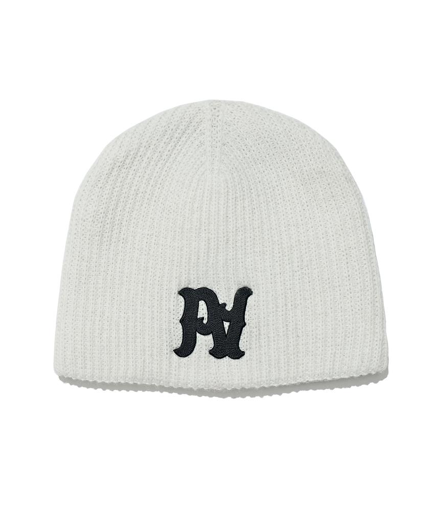 PARTIMENTO Wool Knit Pa Beanie Ivory
