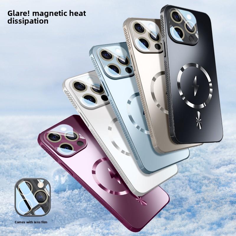 Apple iPhone 16 Pro Max 16/16pro Case Magnetic Cooling Vent Lens Iphone 15/promax Cover Shockproof Full Protection