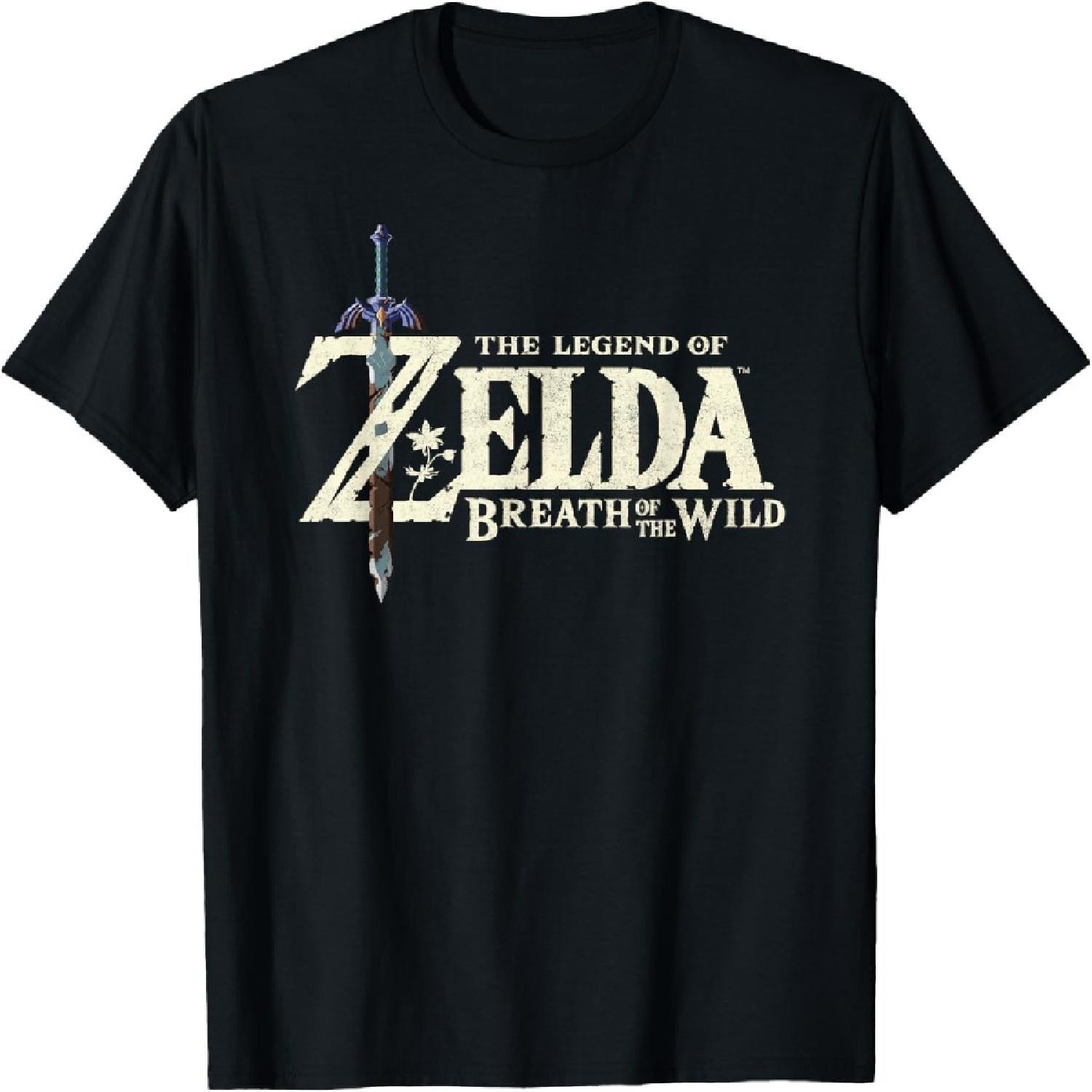 Nintendo Zelda Breath of the Wild Official Game Logo T-Shirt T-Shirt S разноцветный