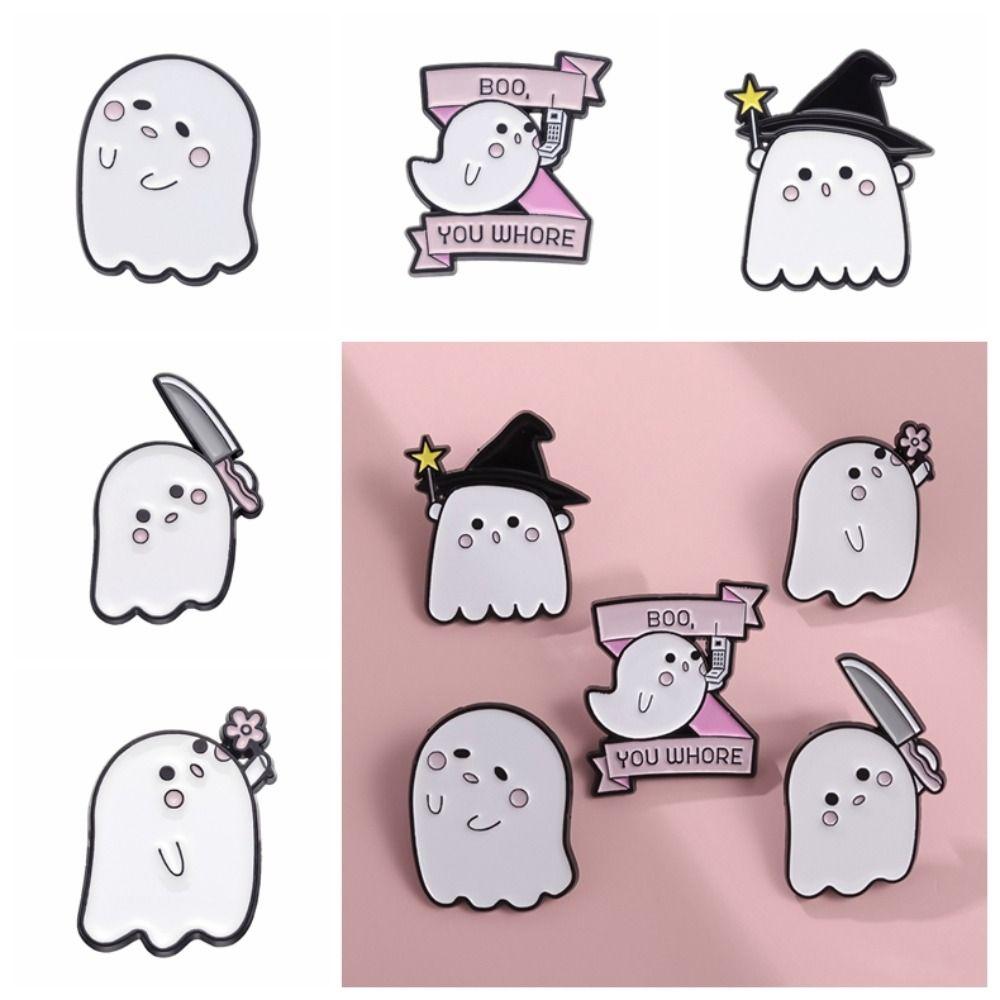Cartoon Kleiner Geist Brosche Zink Zinklegierung Niedlich Halloween Dekoration