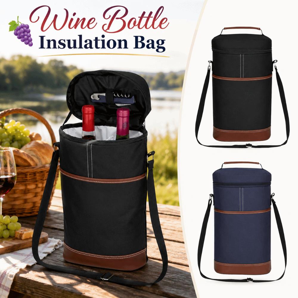 Borsa termica per bottiglie di vino da due bottiglie 7L Borsa portabottiglie di birra Borsa portaoggetti per bottiglie di vino Picnic