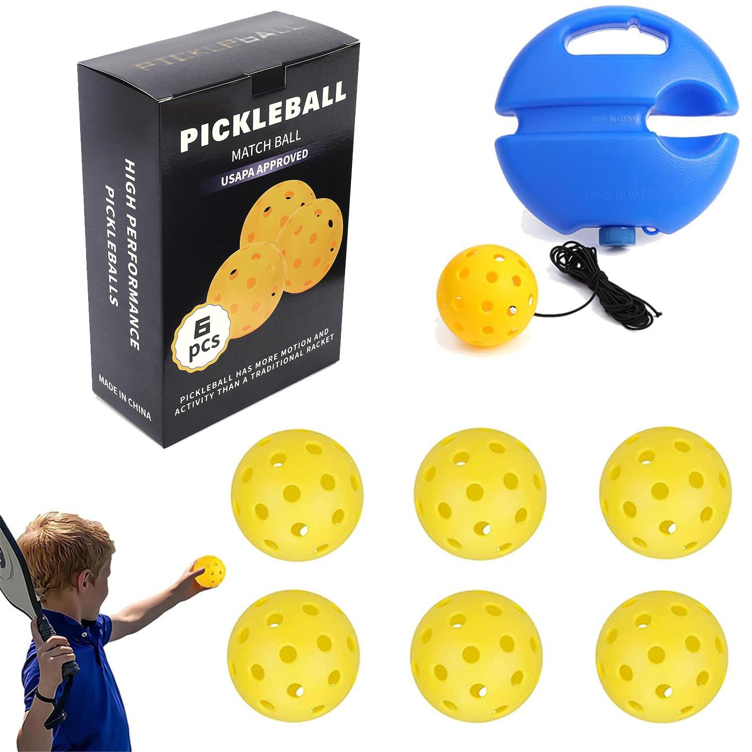 

Новый одиночный тренер Pickleball, уличная базовая цветная коробка, упаковка Pe, высокоэластичные плавающие шарики Wei с отверстиями