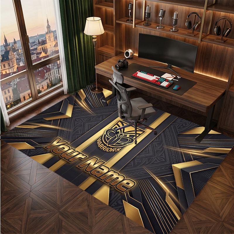 Wigan Warriors Personalized Crystal Velvet Carpet, Customized Name Text Soft Anti‑Slip Rug for Living Room Bedroom