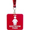 GIFTEXPRESS 12 Piece Hall Pass Lanyards and School Passes Boys and Girl Bathroom Passes