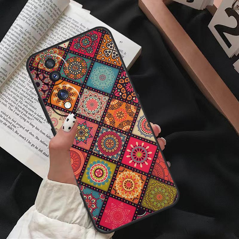 Vintage Retro Gitterblume Für Honor Magic 8 Pro 7 5 6 Lite Hülle Für Honor 400 200 70 50 X8c X8b X9a X9b X9c X9d Win RT