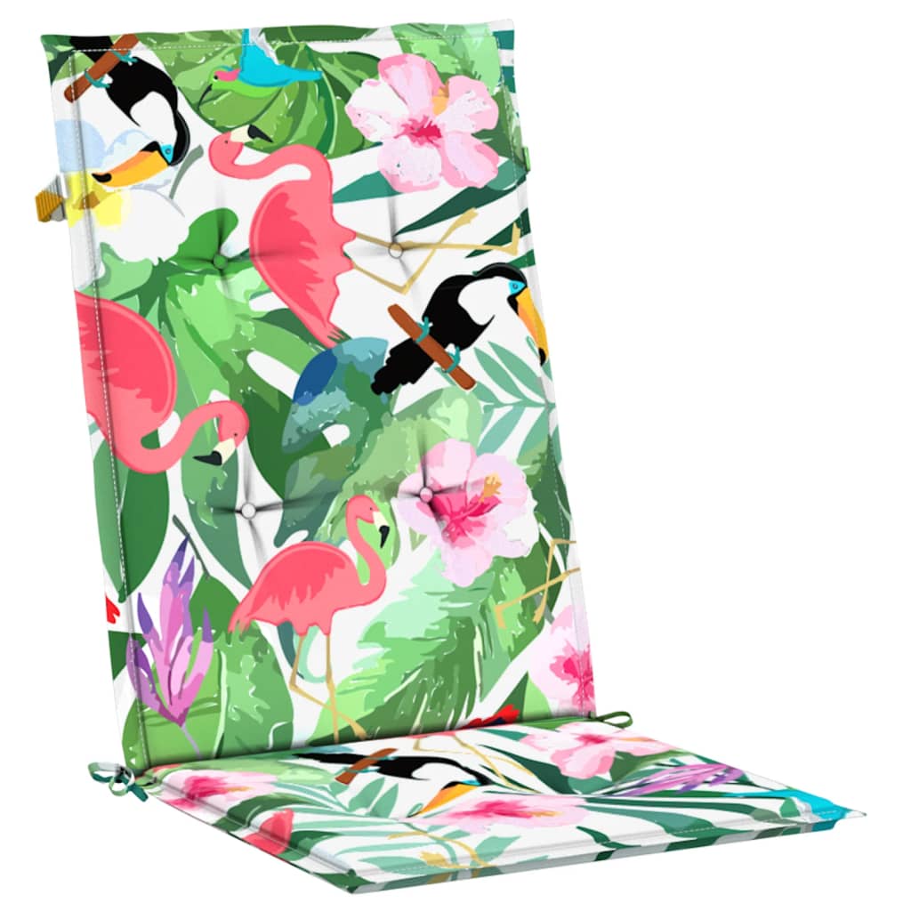 High Back Cushions 4 pcs Multicolored Fabric